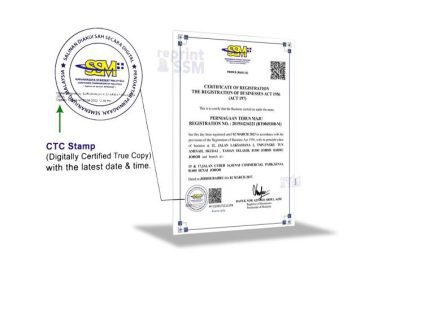 Cetak semula sijil perniagaan SSM secara online
